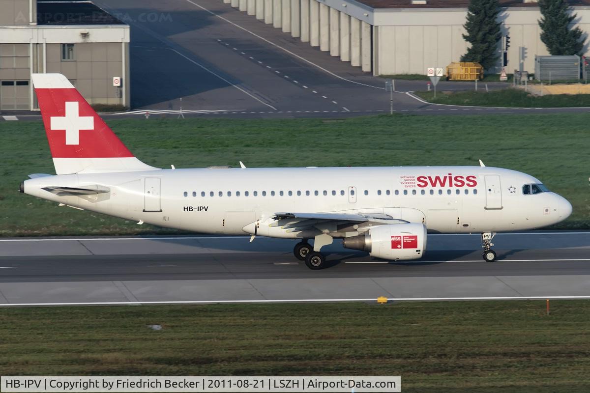 HB-IPV, 1996 Airbus A319-112 C/N 578, early morning departure