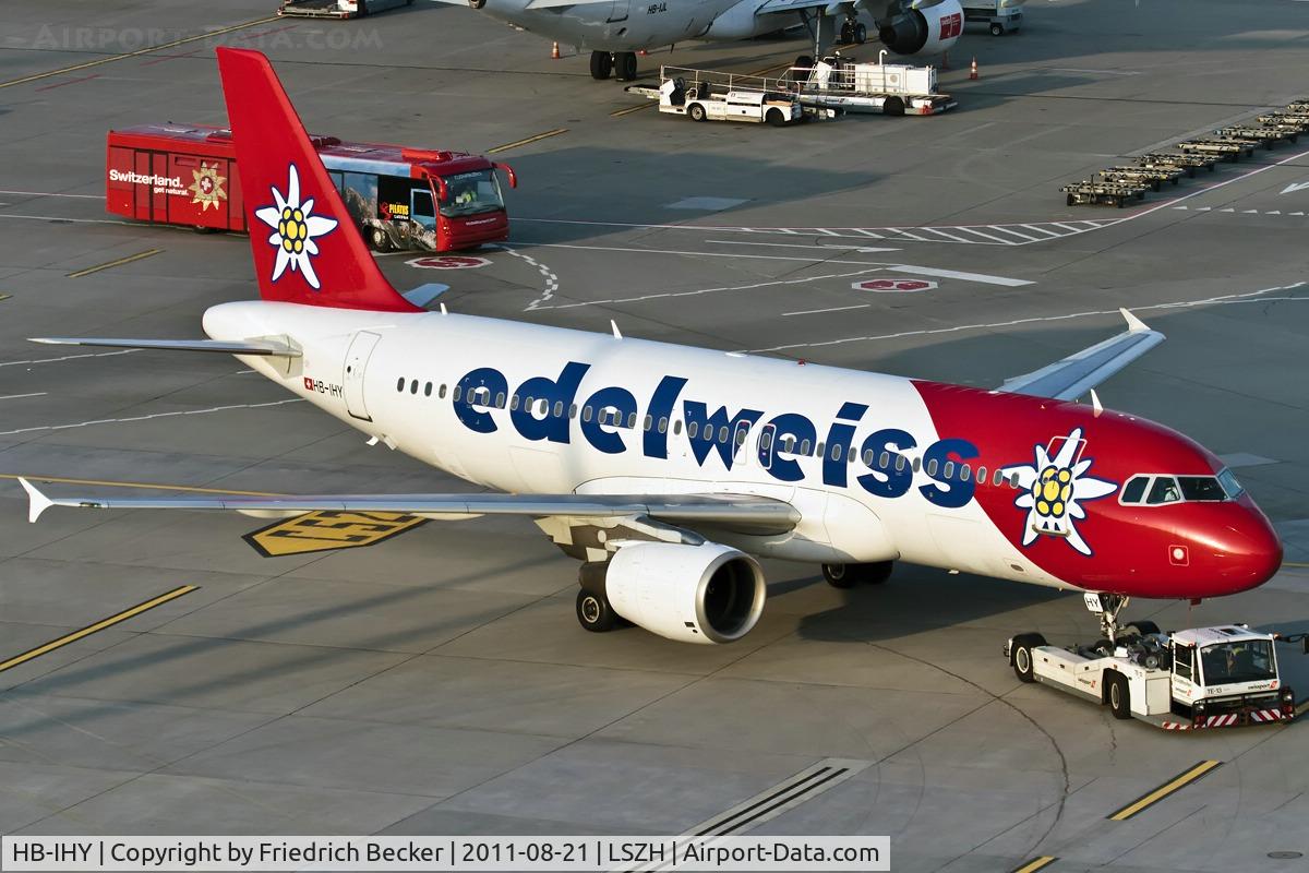 HB-IHY, 1998 Airbus A320-214 C/N 947, push back for departure