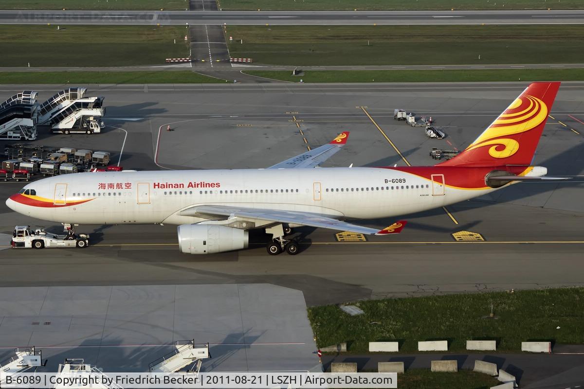 B-6089, 2008 Airbus A330-243 C/N 919, towed to be parked in between arrival and departure