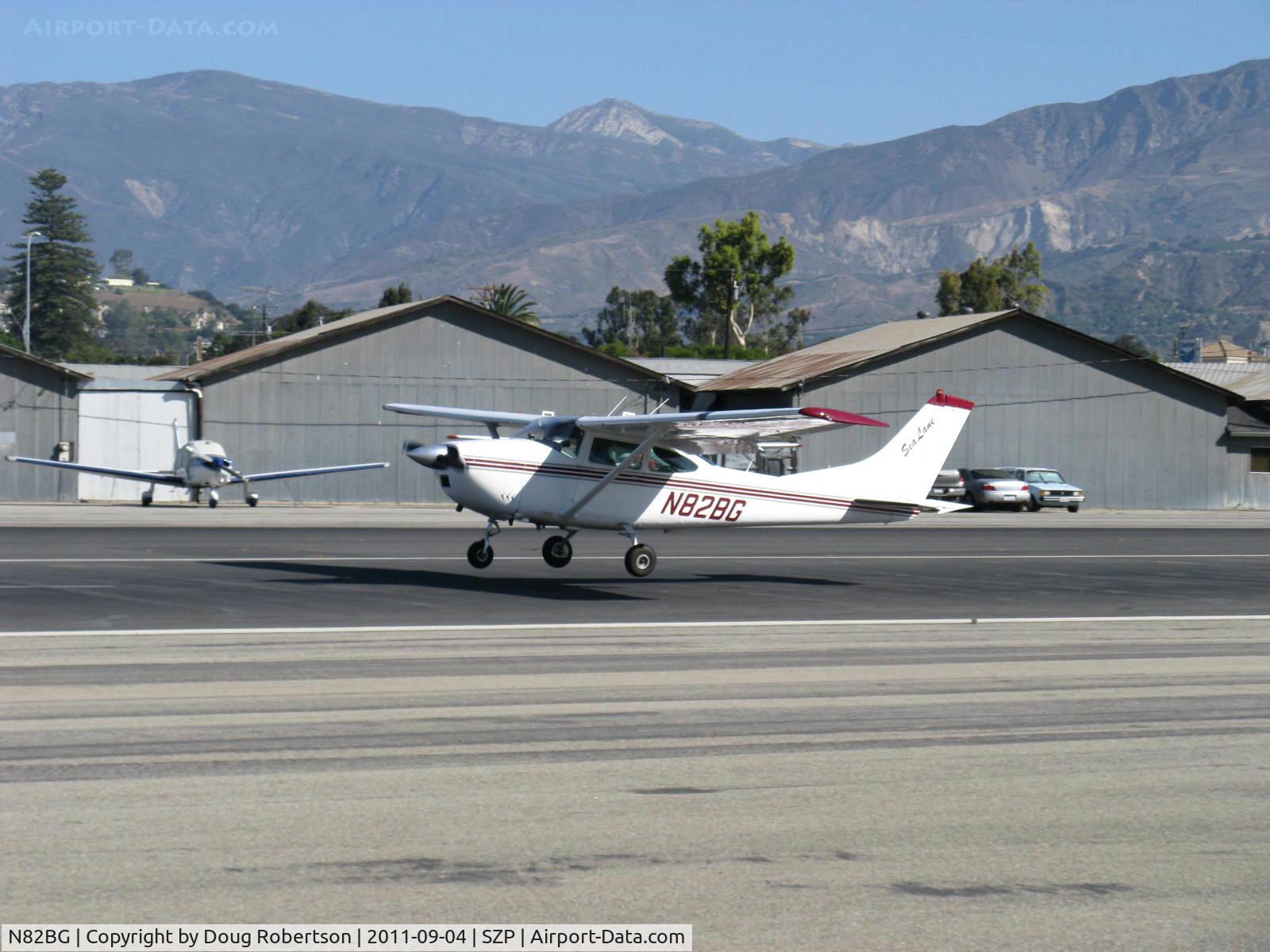 N82BG, 1964 Cessna 182G Skylane C/N 18255427, 1964 Cessna 182G SKY/SEALANE, Continental O-470-S 230 Hp, landing Rwy 22