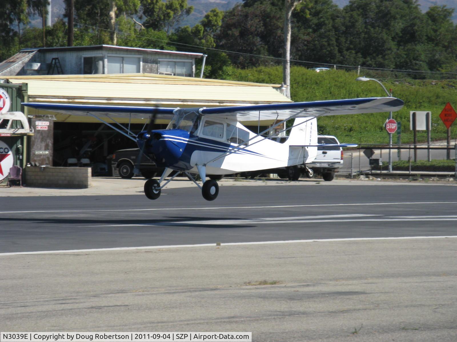 N3039E, 1946 Aeronca 7AC Champion C/N 7AC-6625, 1946 Aeronca 7AC CHAMPION, Continental O-200 100 Hp upgrade by STC, landing Rwy 22