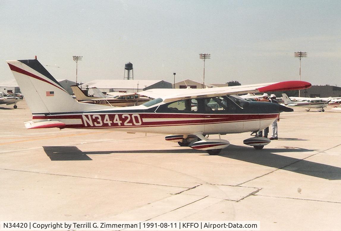 N34420, 1972 Cessna 177B Cardinal C/N 17701794, 8-11-1991 Wright-Patterson Air Force Base 
open house fly-in
