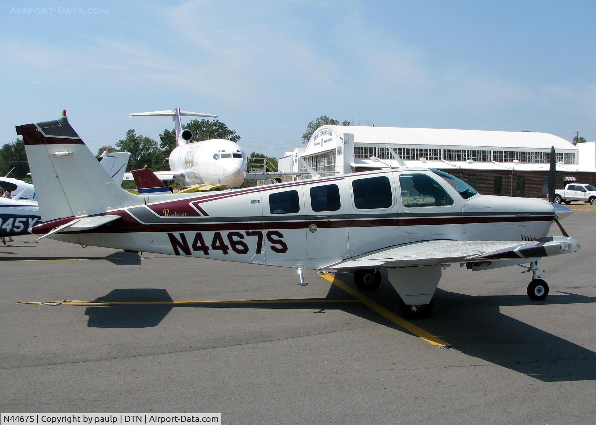 N4467S, 1975 Beech A36 Bonanza 36 C/N E-694, At Downtown Shreveport.