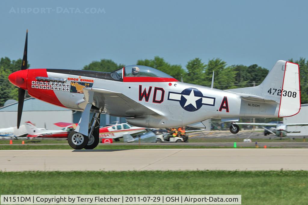 N151DM, 1944 North American F-51D Mustang C/N 44-13250, At 2011 Oshkosh