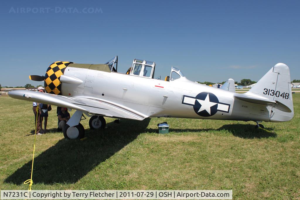 N7231C, 1944 North American AT-6D Texan C/N 121-42228, At 2011 Oshkosh