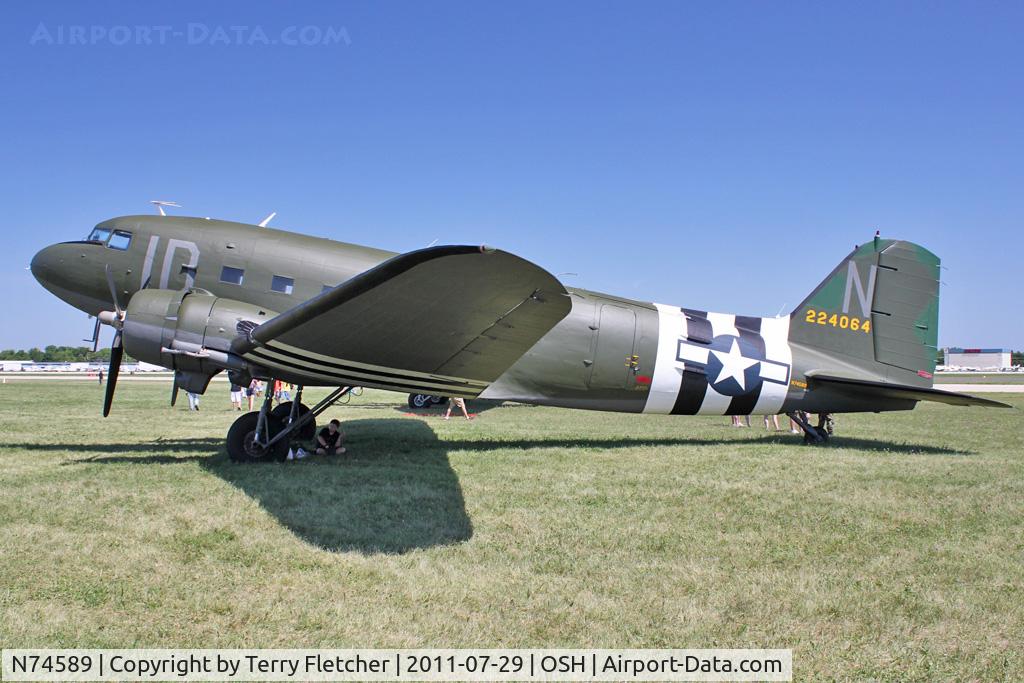 N74589, 1943 Douglas DC3C-S1C3G (C-47A) C/N 9926, At 2011 Oshkosh