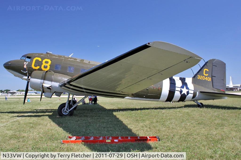 N33VW, 1943 Douglas DC3C-S1C3G (C-47A) C/N 20401, At 2011 Oshkosh