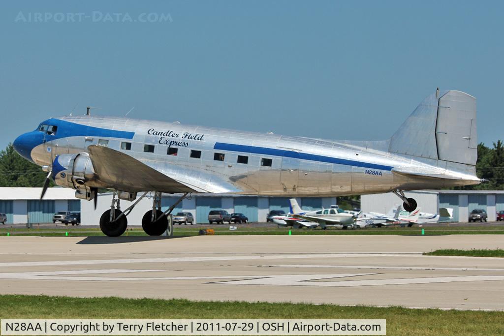 N28AA, 1940 Douglas DC-3A C/N 2239, At 2011 Oshkosh