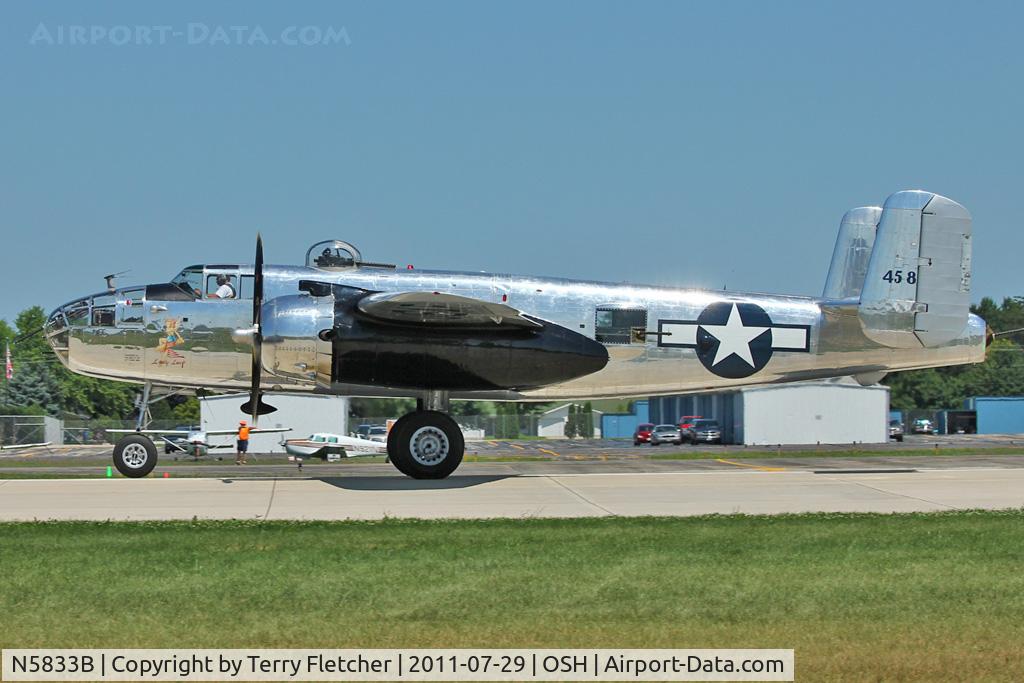 N5833B, 1945 North American B-25J Mitchell Mitchell C/N 108-47735, At 2011 Oshkosh