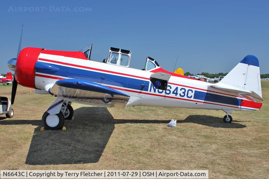 N6643C, North American AT-6D C/N 90672, At 2011 Oshkosh