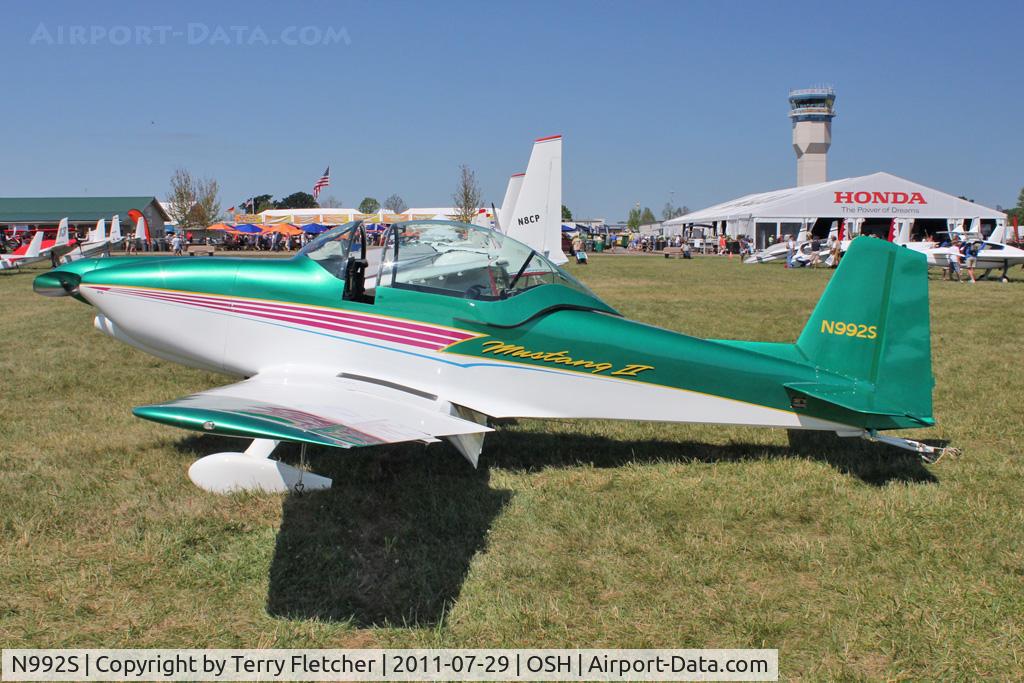 N992S, Bushby Mustang II C/N 72069, At 2011 Oshkosh