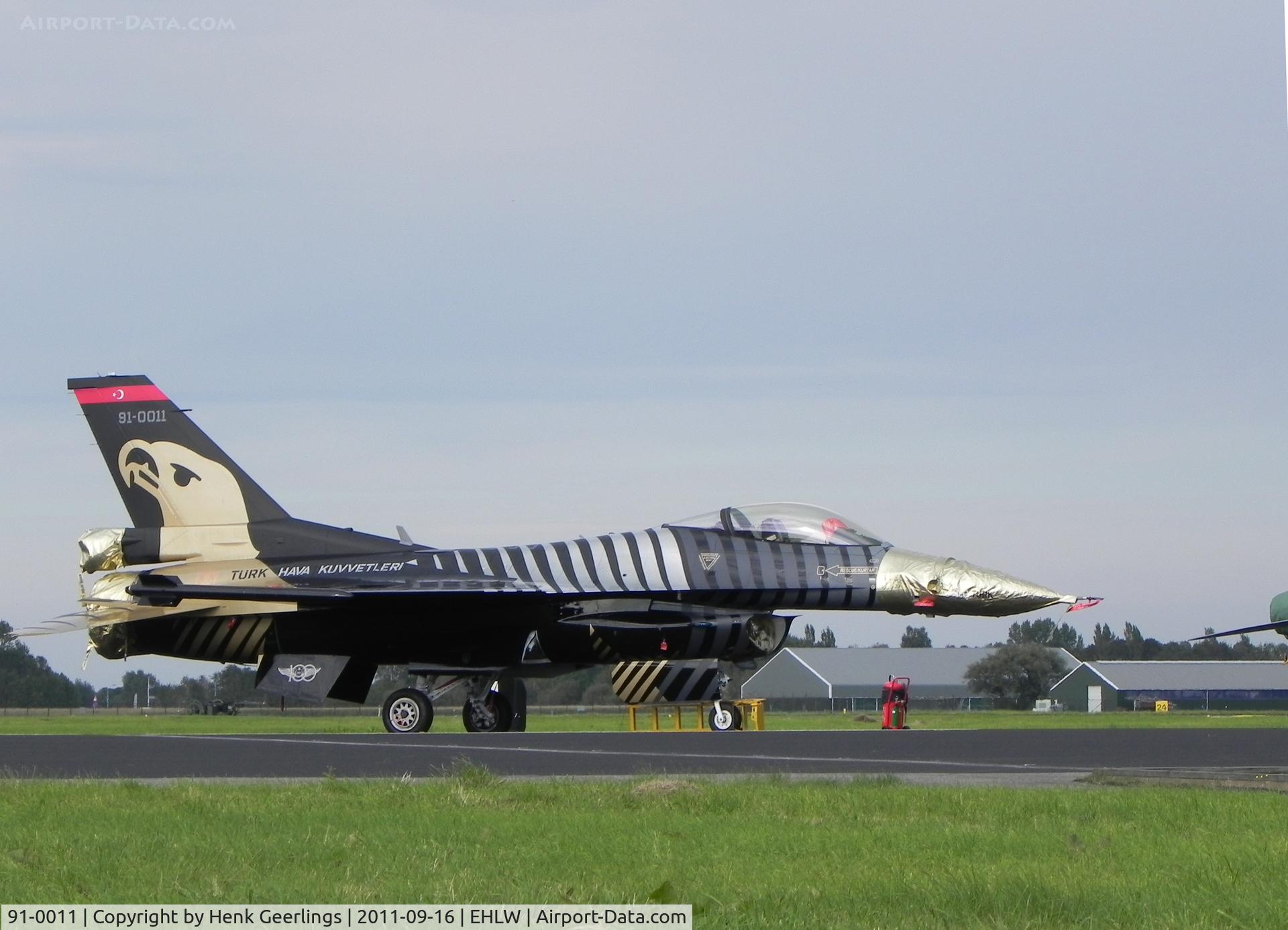 91-0011, TAI (Turkish Aerospace Industries) F-16C Fighting Falcon C/N 4R-91, Dutch Air Force Open House at Leeuwarden AFB