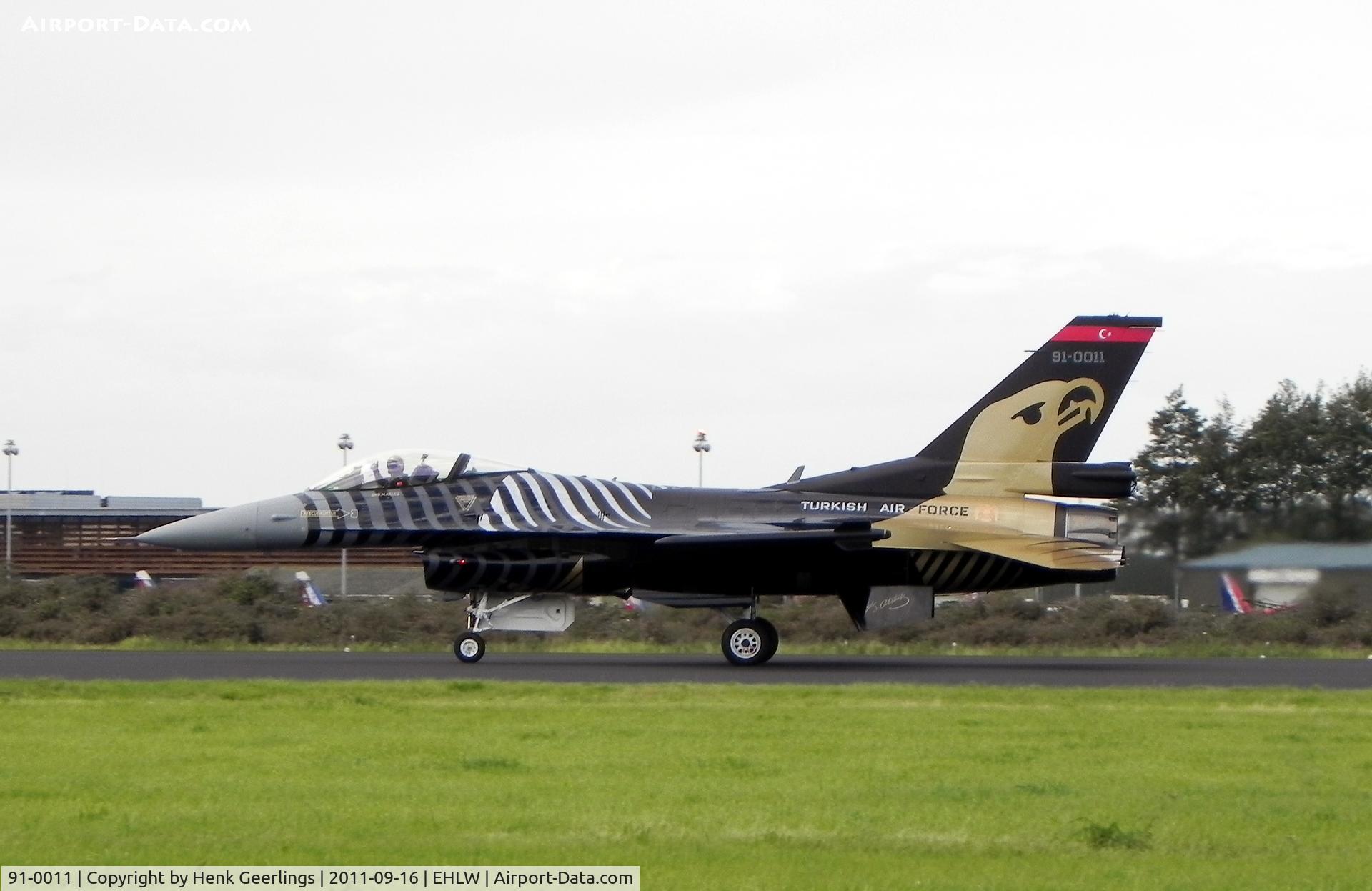 91-0011, TAI (Turkish Aerospace Industries) F-16C Fighting Falcon C/N 4R-91, Dutch Air Force Open House at Leeuwarden AFB