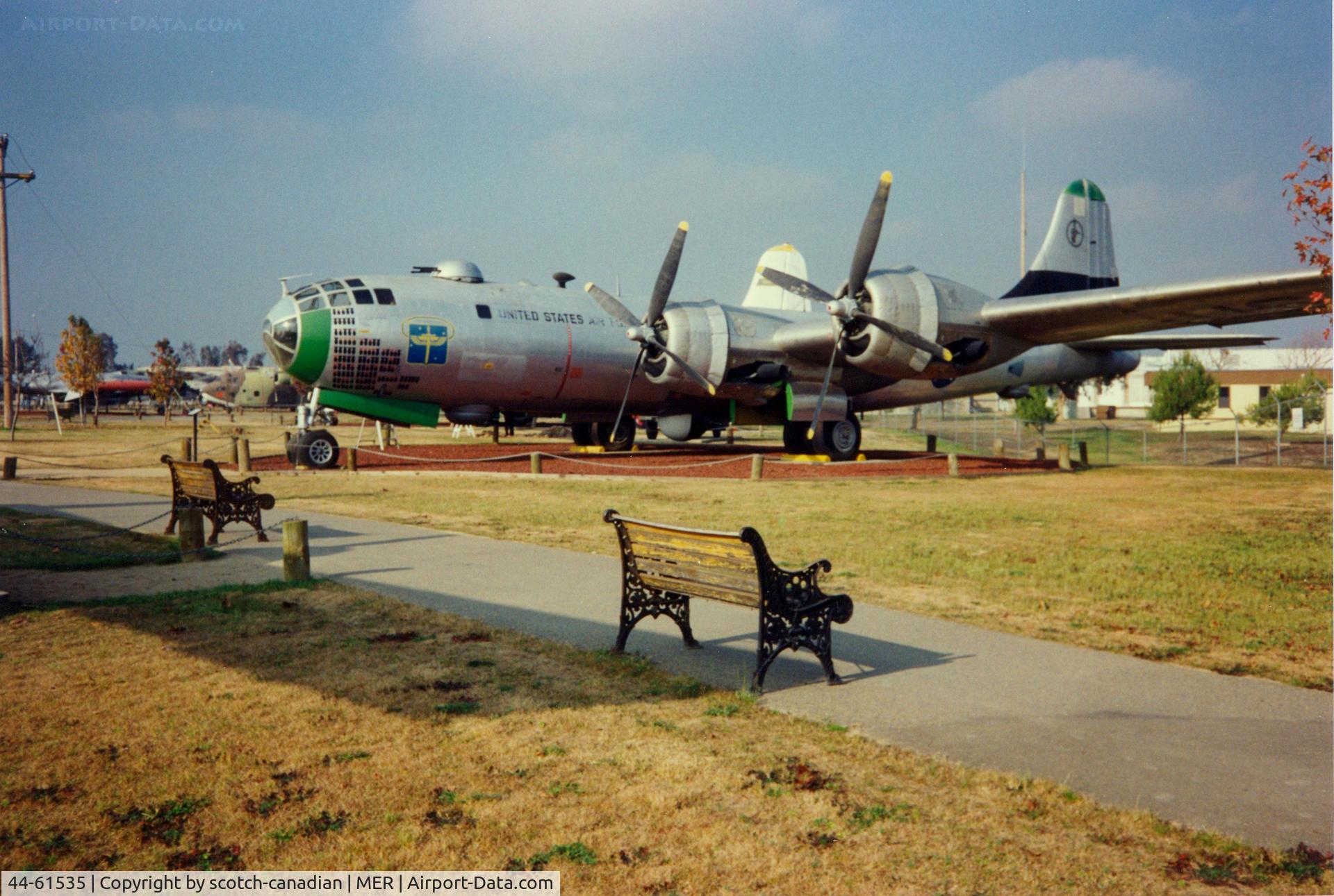 44-61535, 1944 Boeing B-29A Superfortress C/N 11012, Boeing B-29A Superfortress at Castle Air Museum, Atwater, CA - July 1989. This aircraft is a composite being displayed as 44-61535