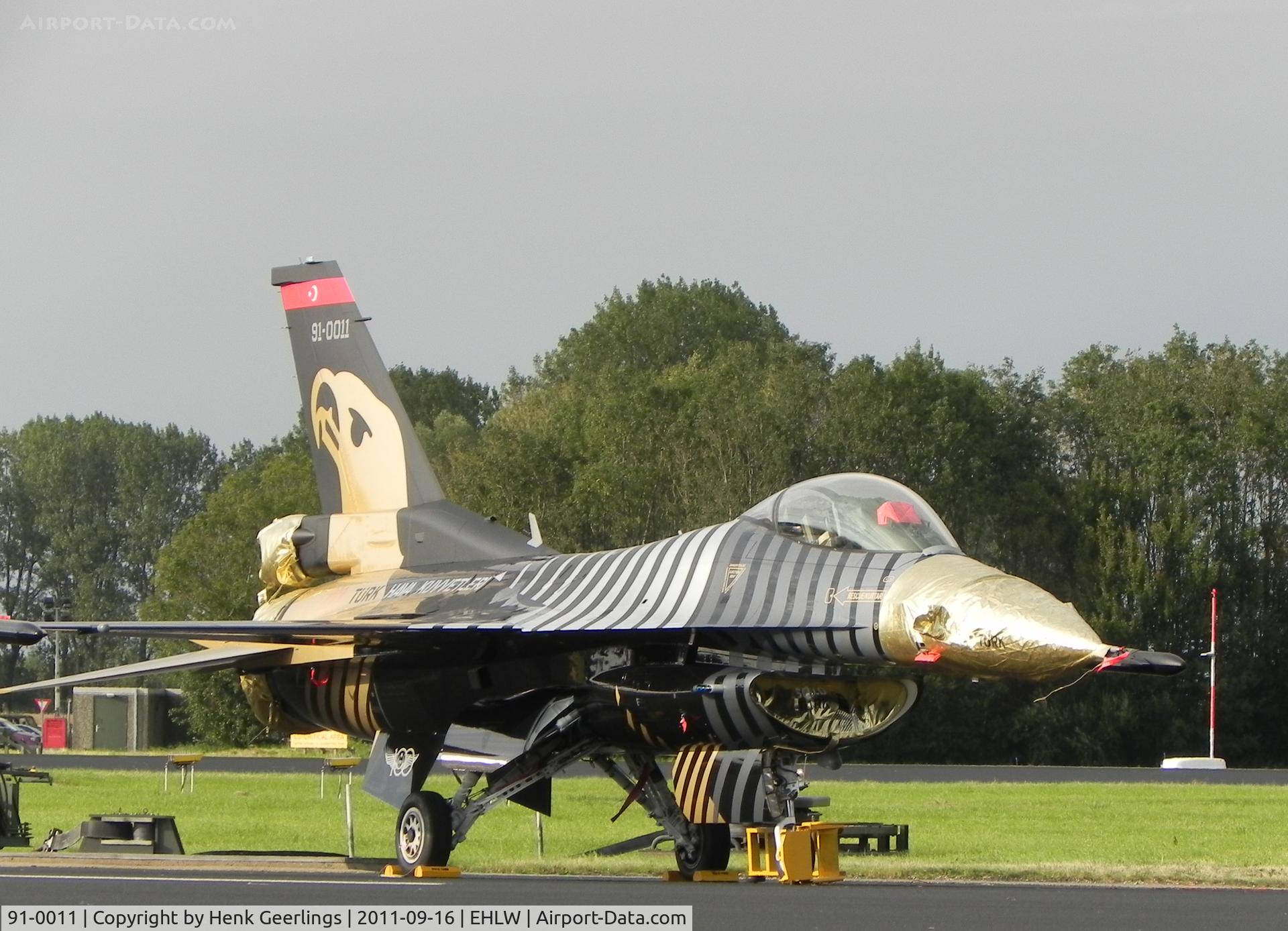 91-0011, TAI (Turkish Aerospace Industries) F-16C Fighting Falcon C/N 4R-91, Dutch Air Force Open House at Leeuwarden AFB