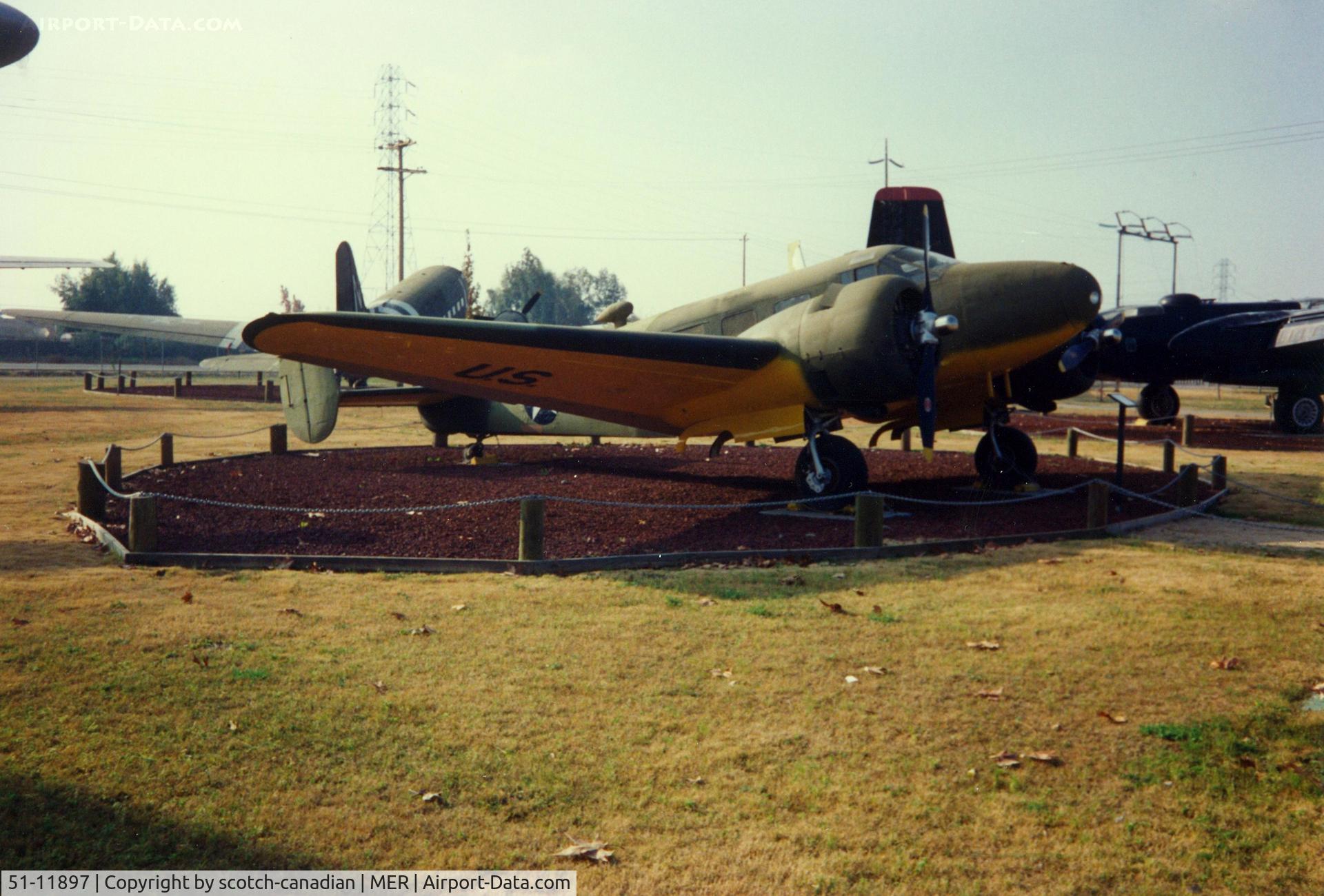 51-11897, 1951 Beech C-45G Expeditor C/N AF-454, 1951 Beech C-45G Expeditor at Castle Air Museum, Atwater, CA - July 1989