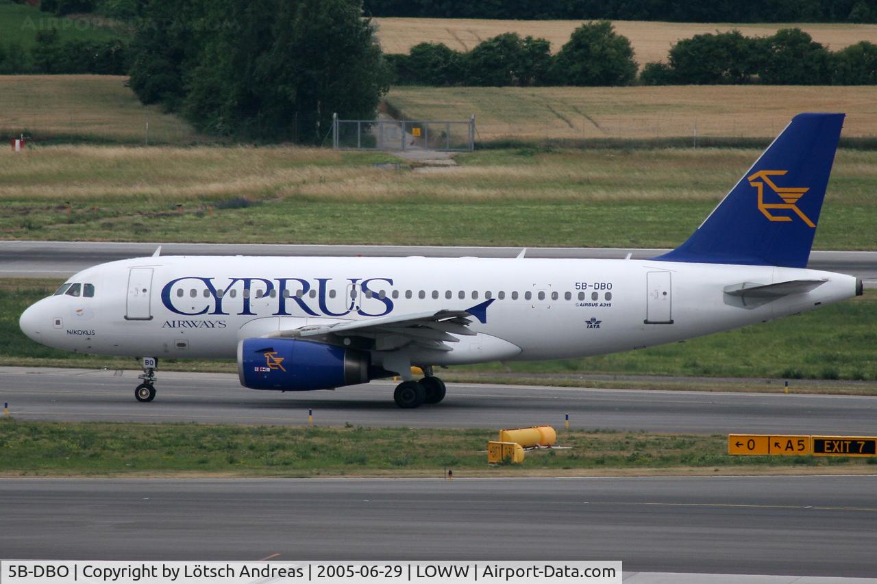 5B-DBO, 2002 Airbus A319-132 C/N 1729, taxi to RWY