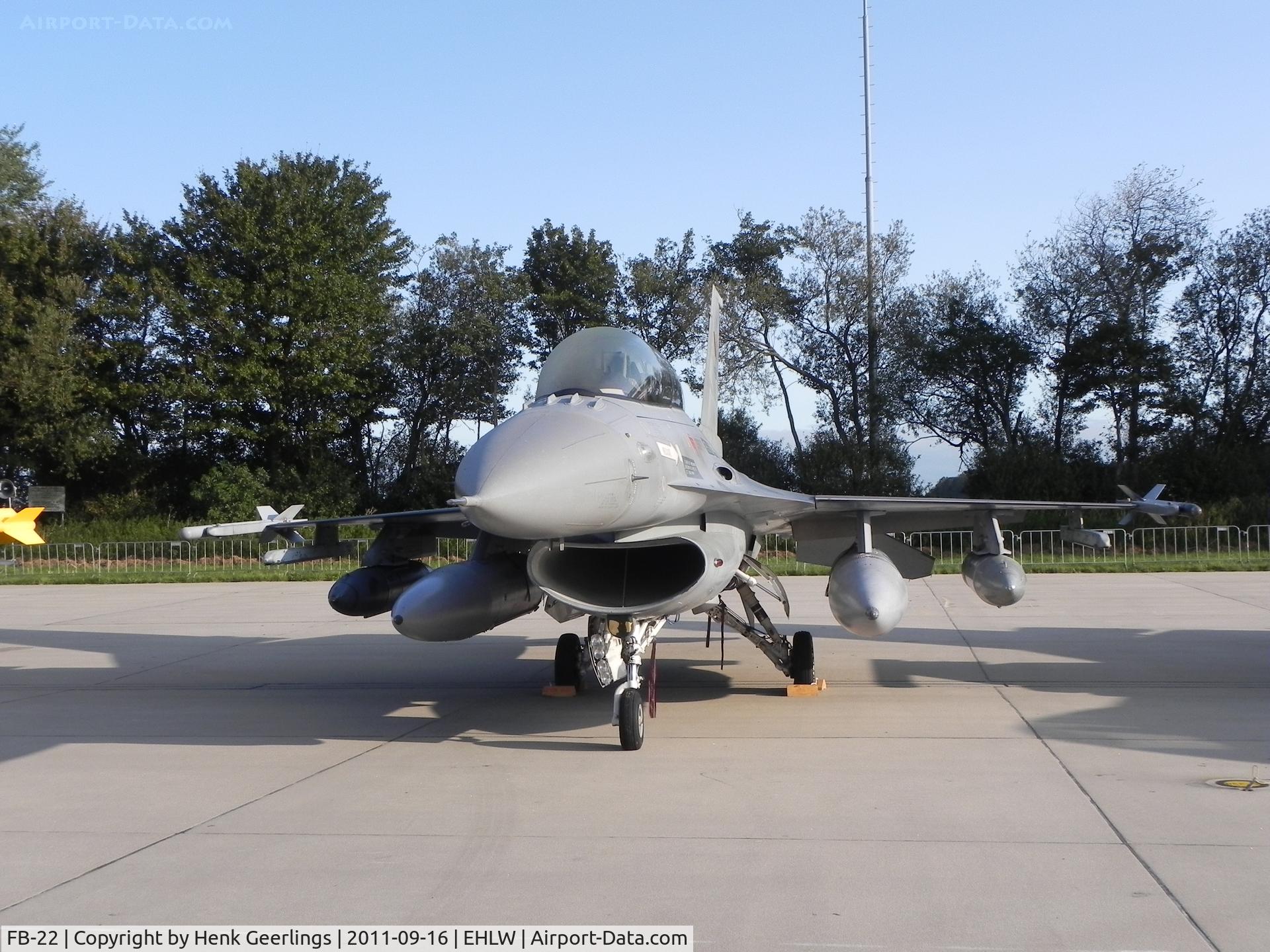 FB-22, General Dynamics F-16BM Fighting Falcon C/N 6J-22, Belgian AF ; Dutch Air Force Open House at Leeuwarden AFB