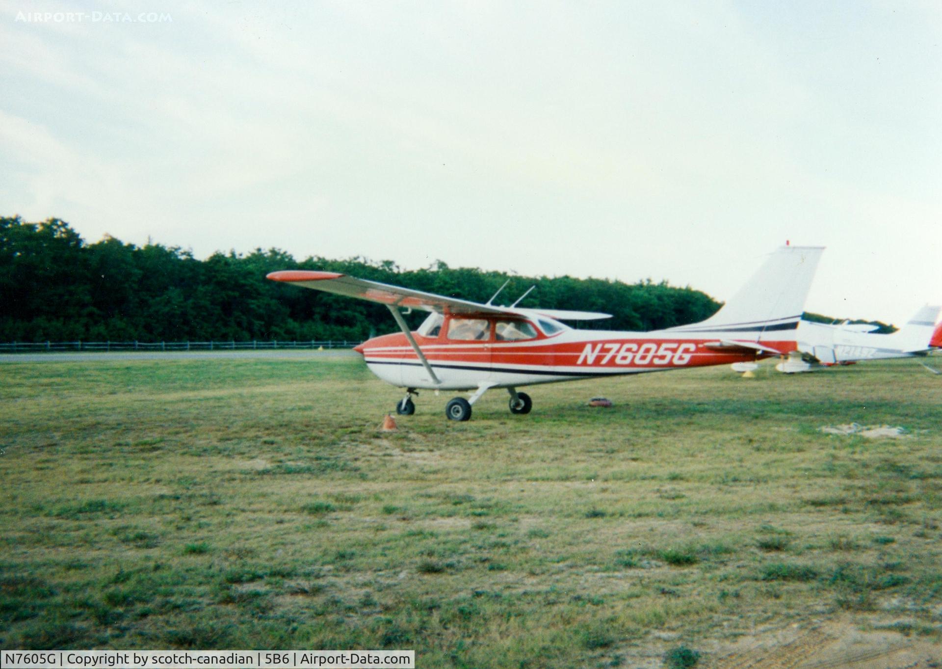 N7605G, 1970 Cessna 172L C/N 17259305, 1970 Cessna 172L N7605G at Falmouth Airpark, Falmouth, MA, circa 1990's