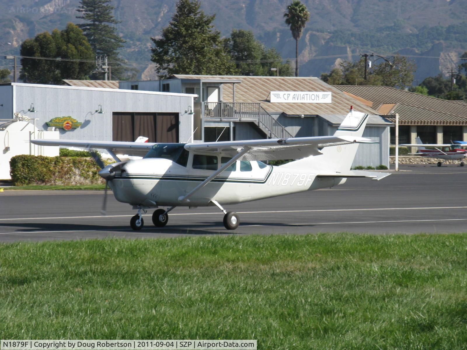 N1879F, 1966 Cessna 210F Centurion C/N 21058779, 1966 Cessna 210F CENTURION, Continental IO-520-A 285 Hp, landing roll Rwy 22