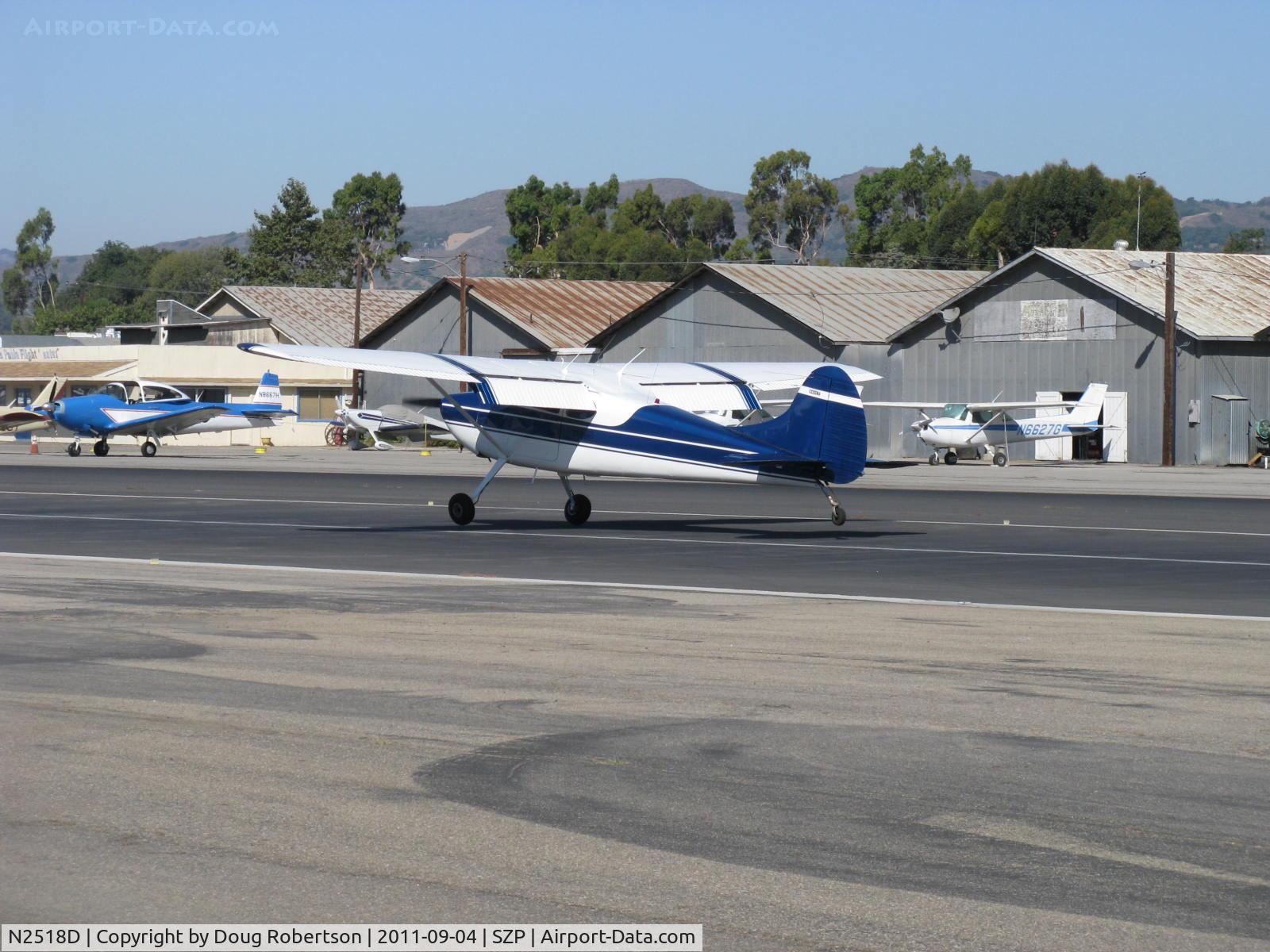 N2518D, 1952 Cessna 170B C/N 20670, 1952 Cessna 170B, Continental C-145-2 145 Hp, landing roll Rwy 22