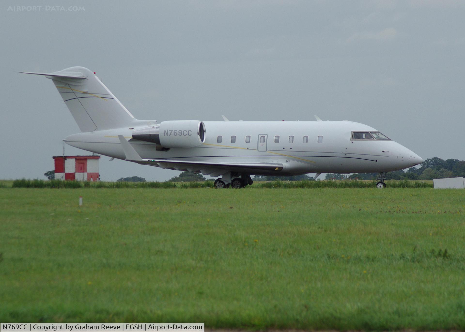 N769CC, 2008 Bombardier Challenger 605 (CL-600-2B16) C/N 5769, Just landed.