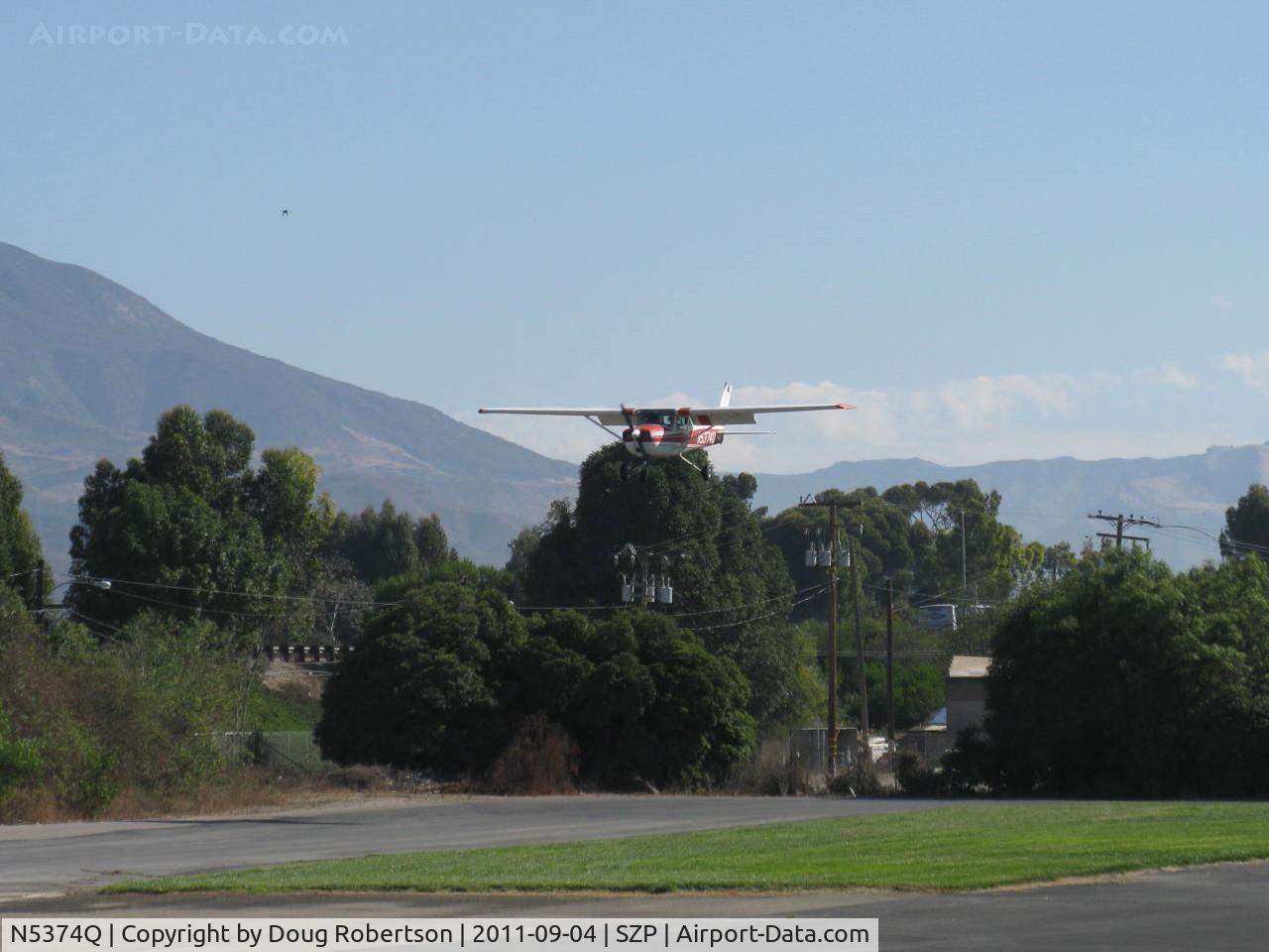 N5374Q, 1972 Cessna 150L C/N 15073274, 1972 Cessna 150L, Continental O-200 100 Hp, on final Rwy 22