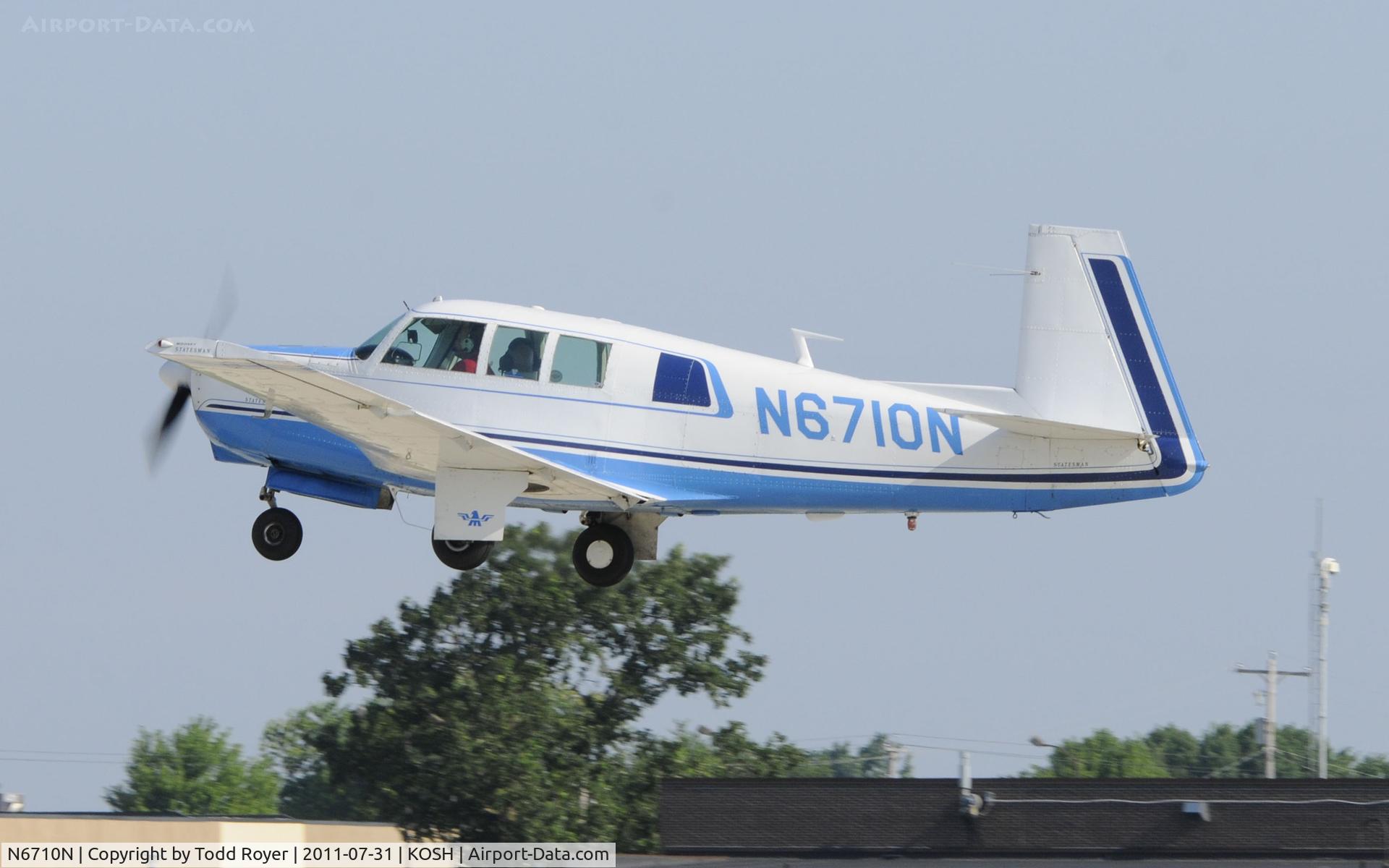 N6710N, 1968 Mooney M-20G Statesman C/N 680084, AIRVENTURE 2011