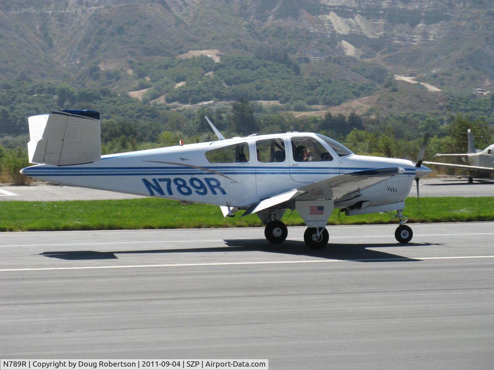 N789R, 1965 Beech S35 Bonanza C/N D-7777, 1965 Beech S35 BONANZA, Continental IO-520-B 285 Hp, landing roll Rwy 22