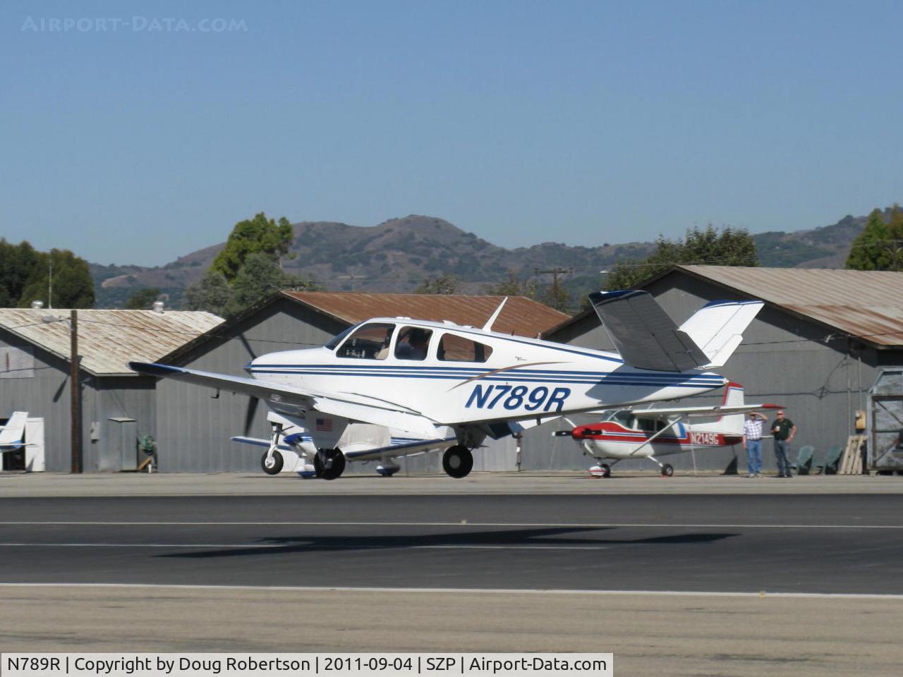 N789R, 1965 Beech S35 Bonanza C/N D-7777, 1965 Beech S35 BONANZA, Continental IO-520-B 285 Hp, landing Rwy 22