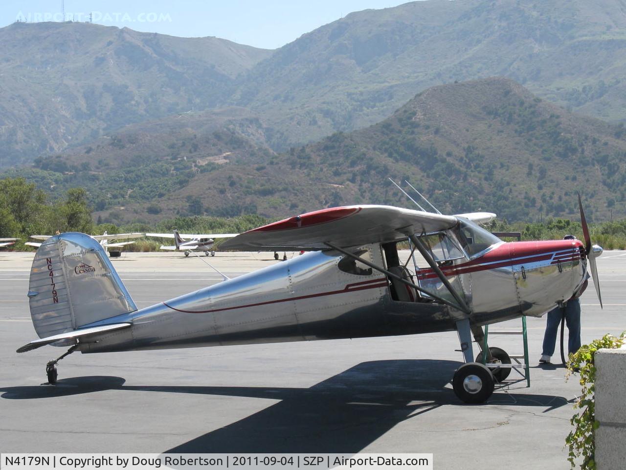 N4179N, 1947 Cessna 140 C/N 13650, 1947 Cessna 140, Continental C85 85 Hp, refueling