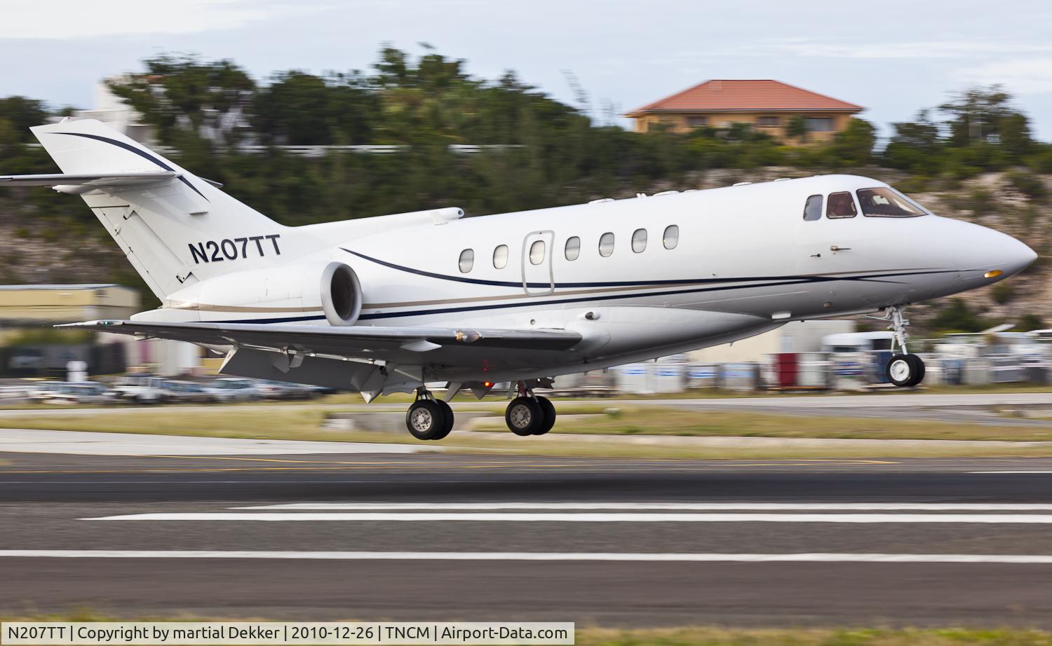 N207TT, 1992 British Aerospace BAe.125-1000A C/N 259008, landing in sxm