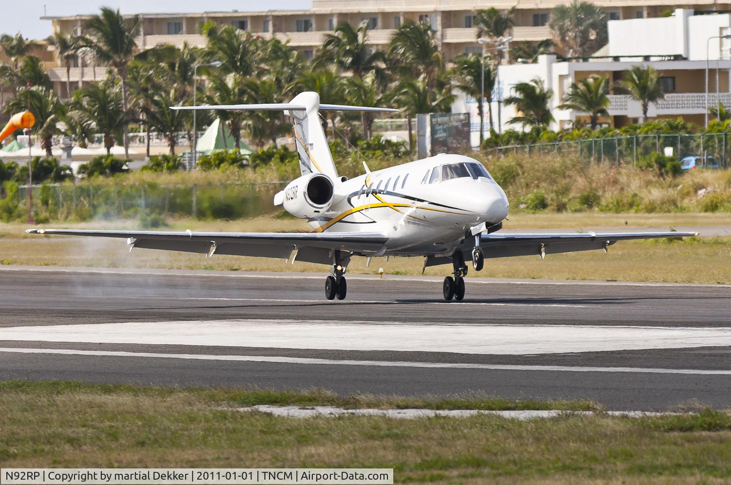 N92RP, 1987 Cessna 650 C/N 650-0148, landing at sxm