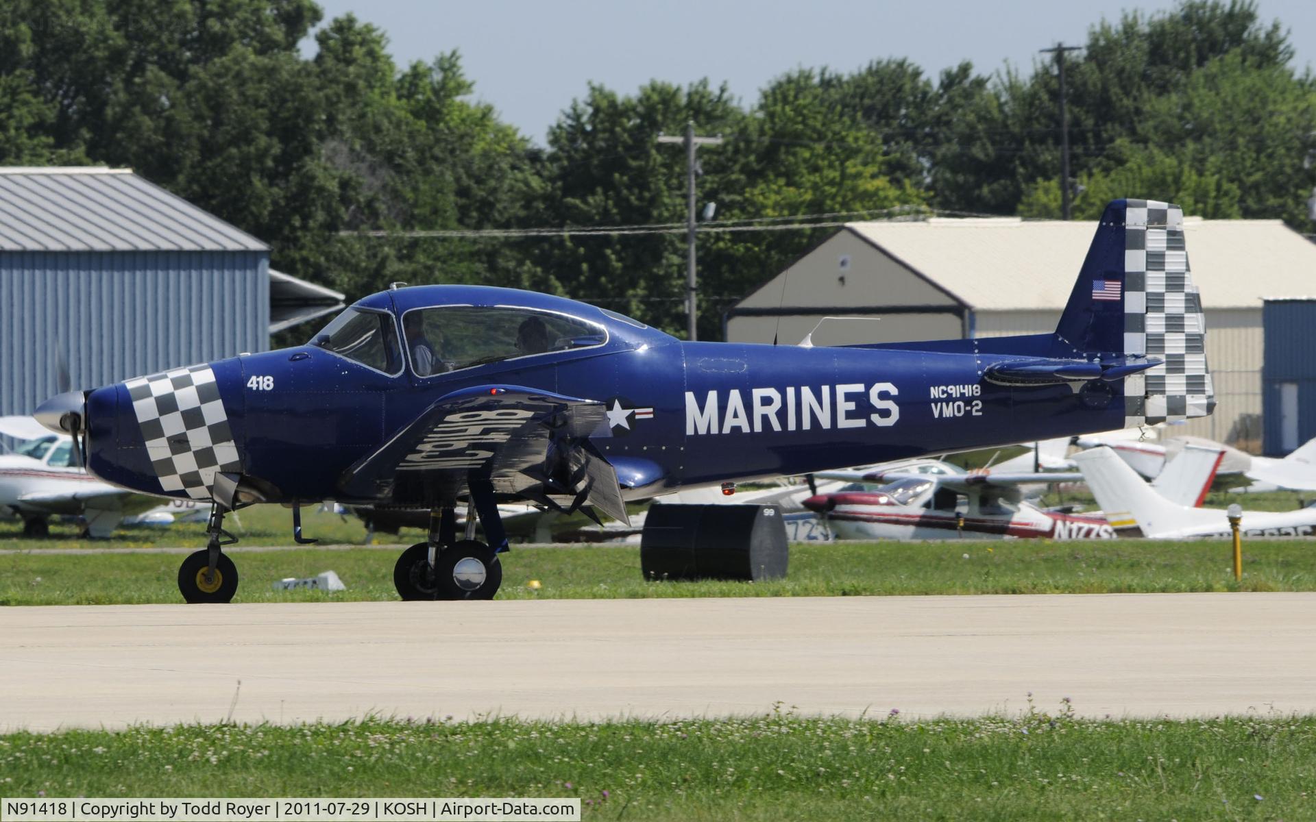 N91418, 1946 North American Navion C/N NAV-4-80, AIRVENTURE 2011