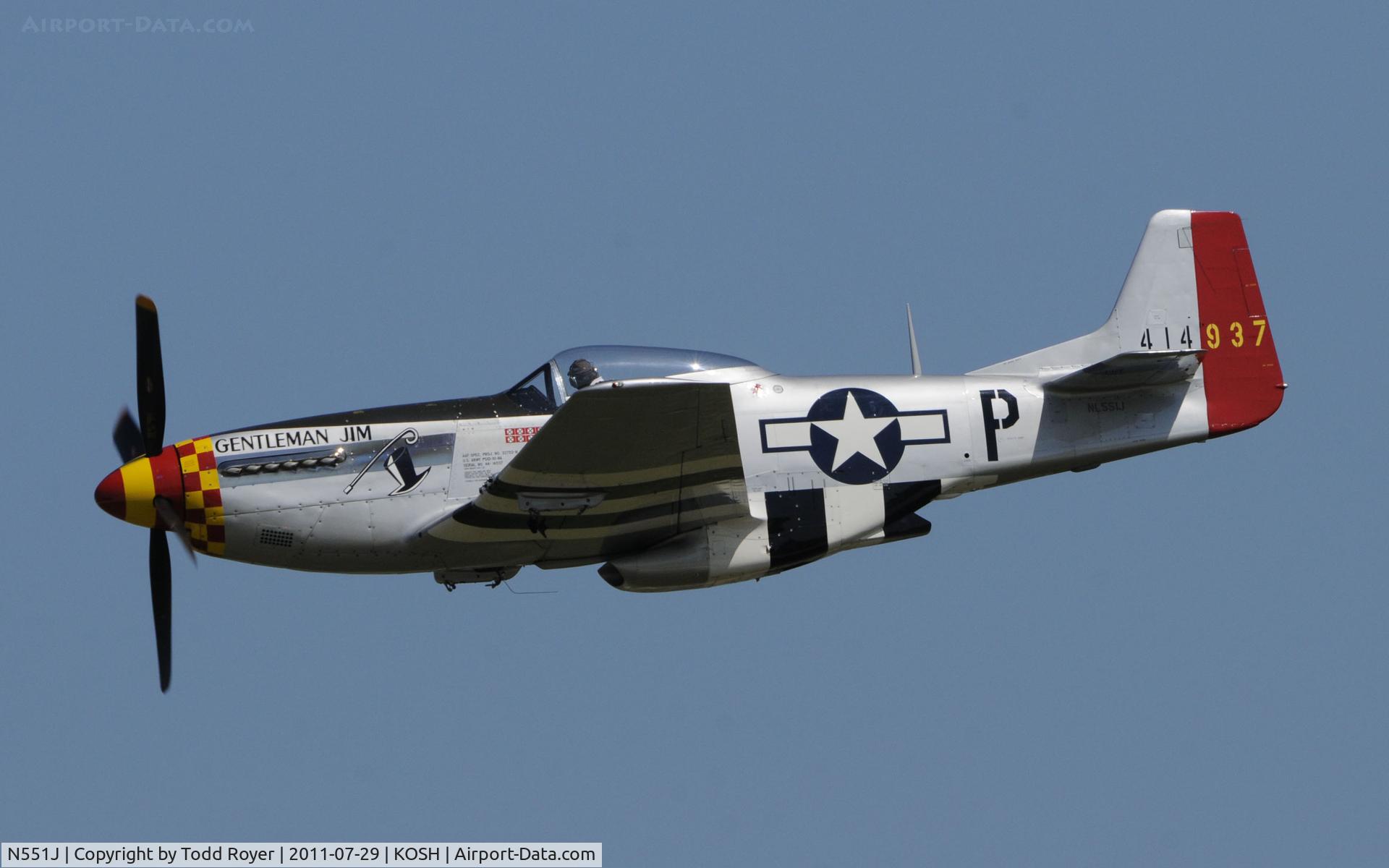 N551J, 1957 North American P-51D Mustang C/N 44-74230, AIRVENTURE 2011