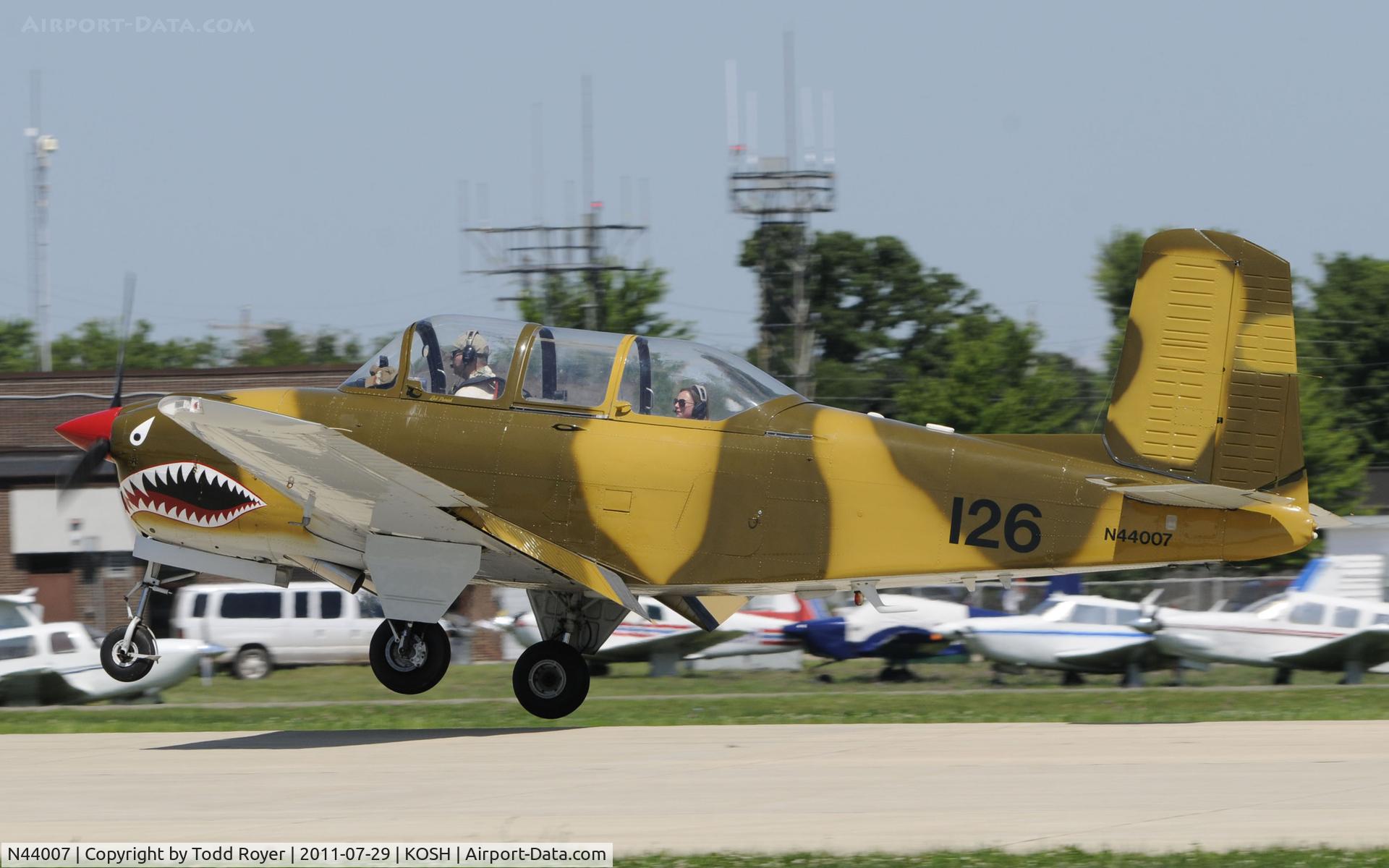 N44007, 1953 Beech T-34A (A45) Mentor Mentor C/N G-126, AIRVENTURE 2011