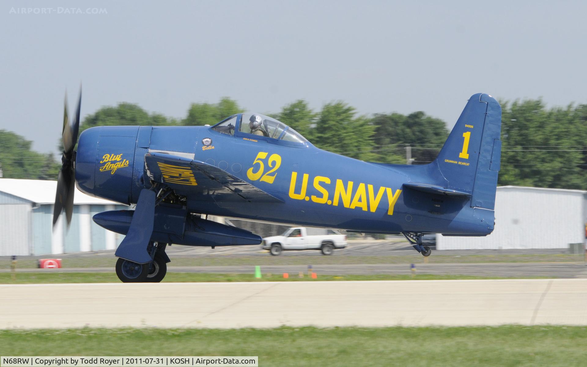 N68RW, 1947 Grumman F8F-2 (G58) Bearcat C/N D.1162, AIRVENTURE 2011