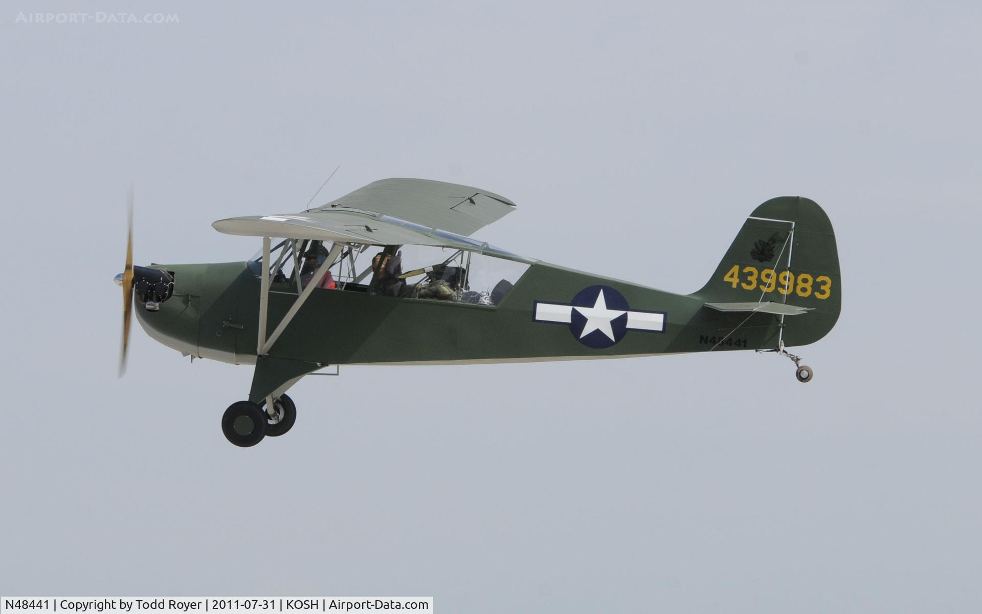 N48441, 1943 Aeronca 0-58B Grasshopper C/N 058B-9983, AIRVENTURE 2011