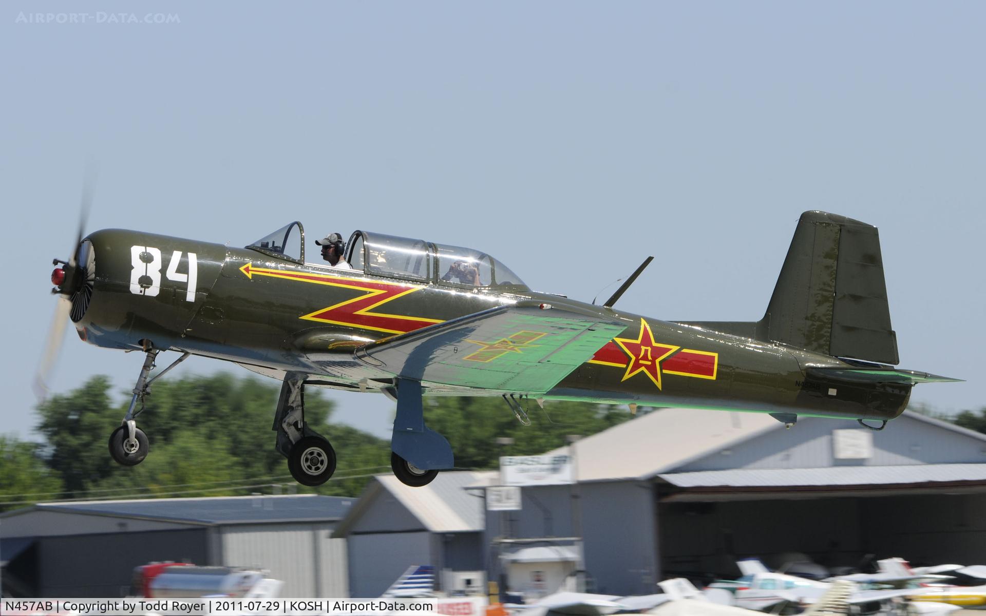 N457AB, 1971 Nanchang CJ-6 C/N 1232004, AIRVENTURE 2011