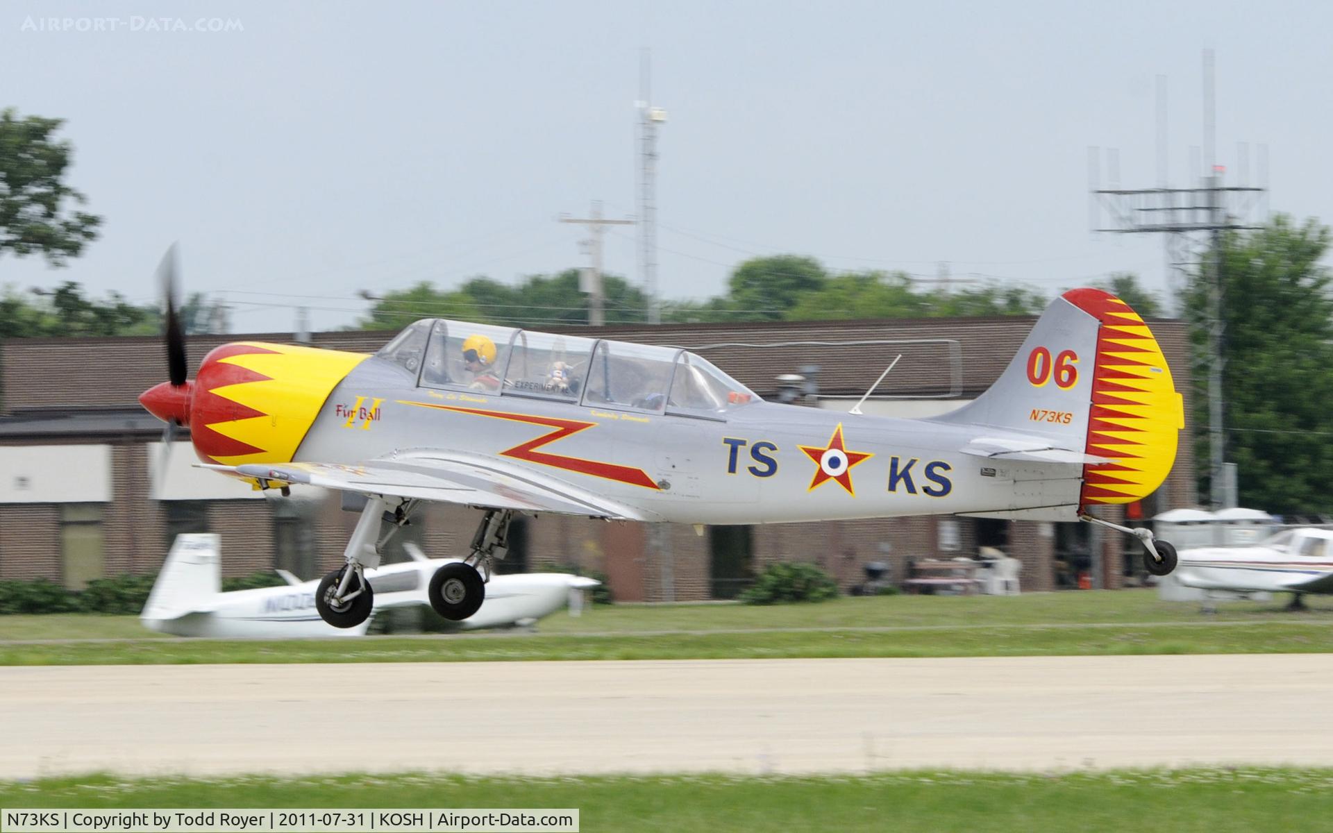 N73KS, 2001 Yakovlev (Aerostar) Yak-52TW C/N 0112230, AIRVENTURE 2011