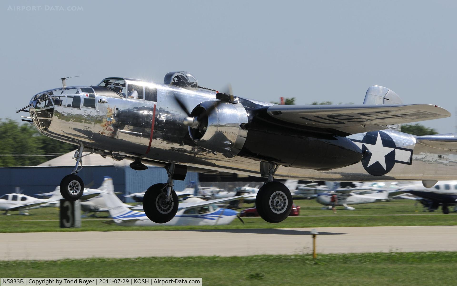 N5833B, 1945 North American B-25J Mitchell Mitchell C/N 108-47735, AIRVENTURE 2011