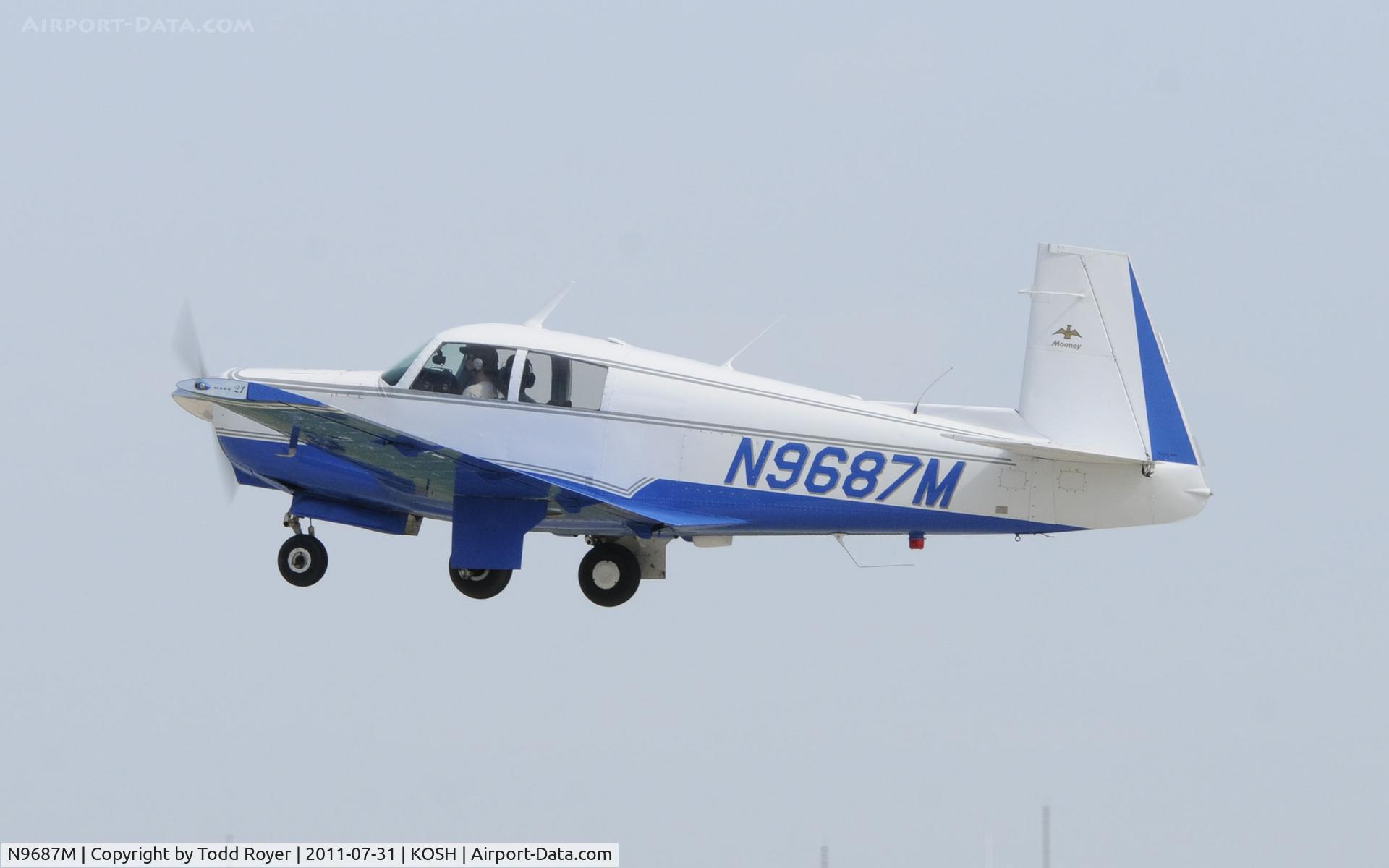 N9687M, 1967 Mooney M20C Ranger C/N 670115, AIRVENTURE 2011