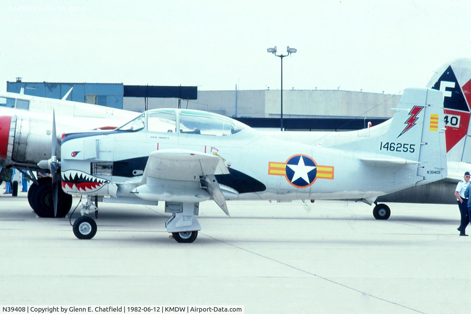 N39408, 1954 North American T-28C Trojan C/N 252-18 (146255), On the ramp during the open house