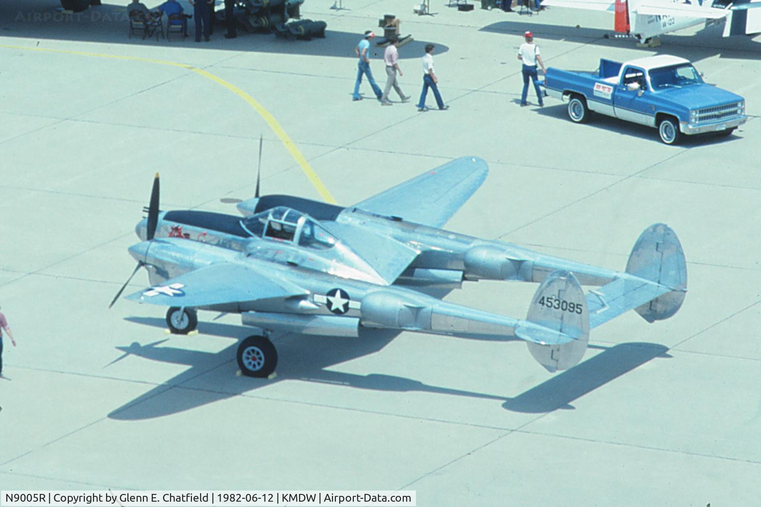 N9005R, 1944 Lockheed P-38M C/N 44-53095, Photographed from the control tower during the open house.