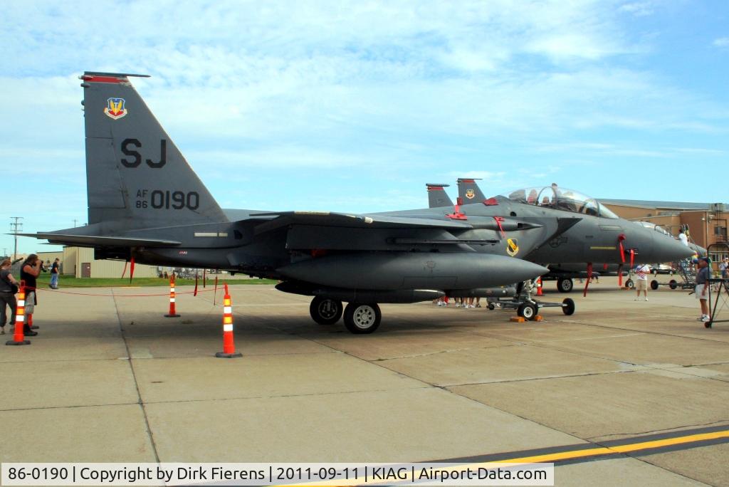 86-0190, 1986 McDonnell Douglas F-15E Strike Eagle C/N 1031/E008, Static Display at the Niagara Falls Airshow.