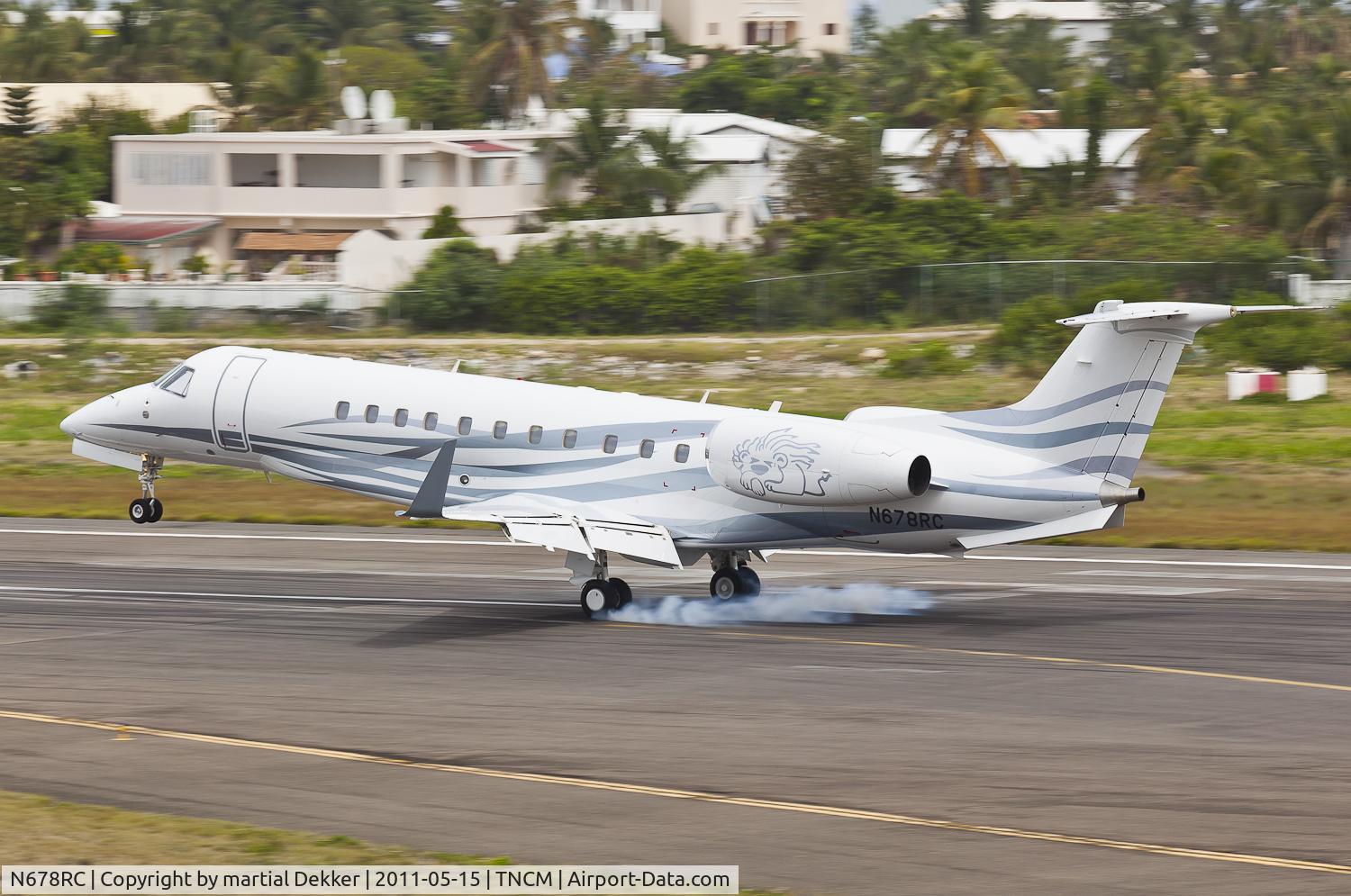 N678RC, 2008 Embraer EMB-135BJ Legacy C/N 14501064, landing