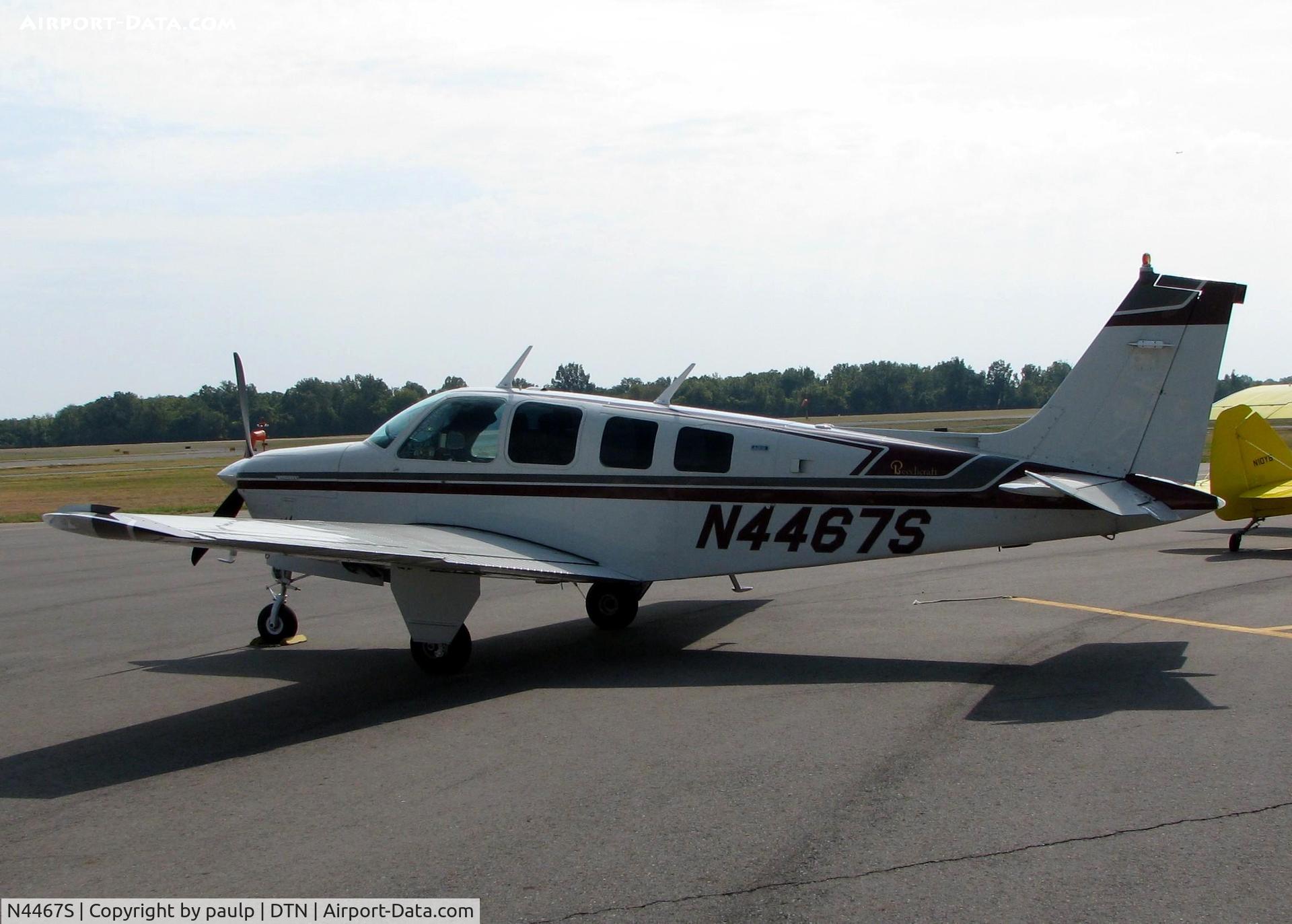 N4467S, 1975 Beech A36 Bonanza 36 C/N E-694, At Downtown Shreveport.