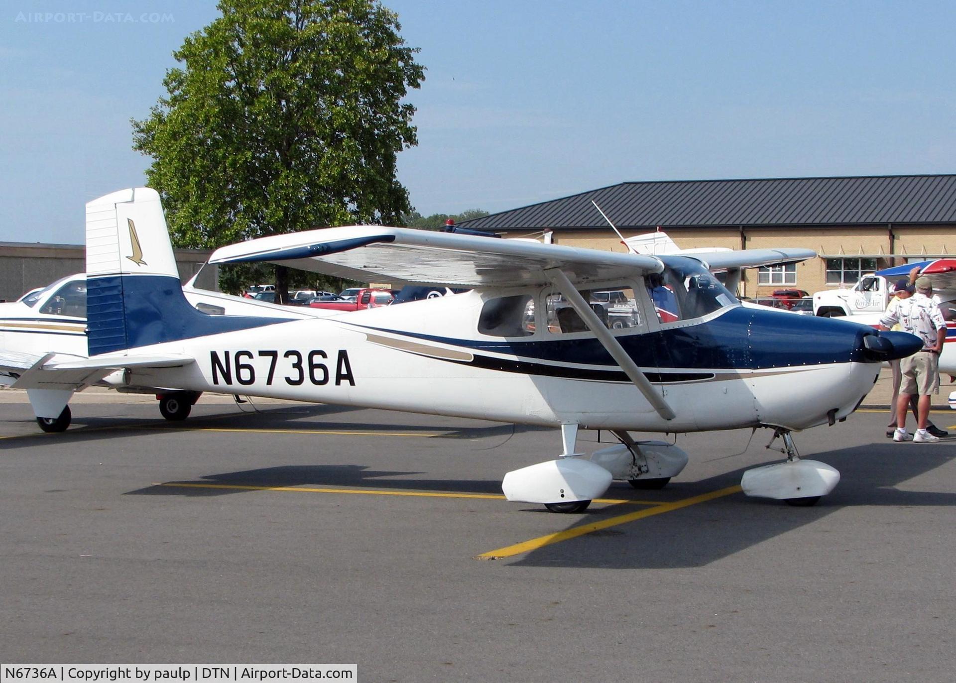 N6736A, 1956 Cessna 172 C/N 28836, At Downtown Shreveport.
