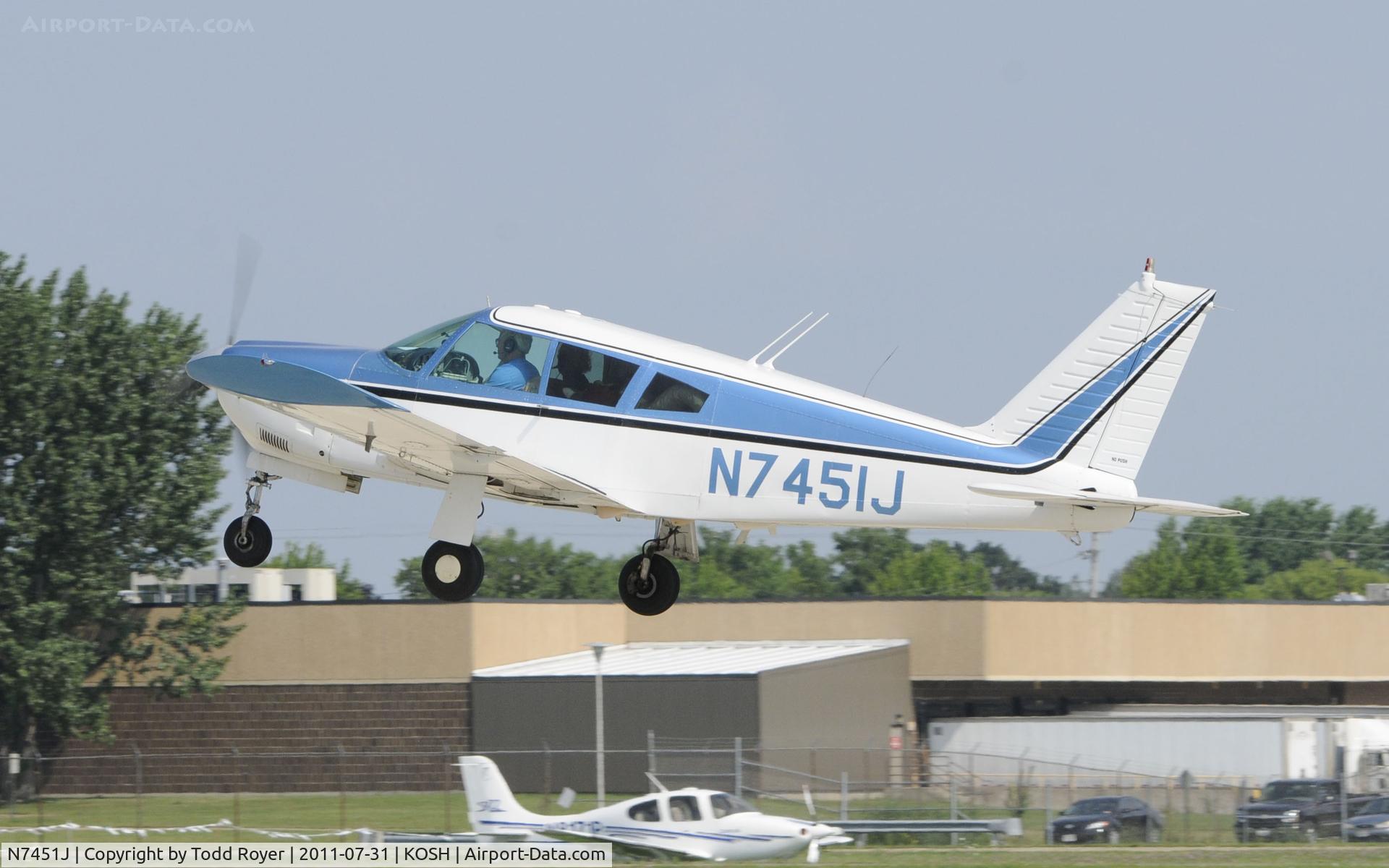 N7451J, 1968 Piper PA-28R-180 Cherokee Arrow C/N 28R-30800, AIRVENTURE 2011