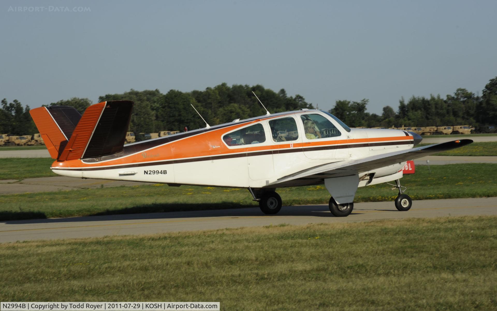 N2994B, 1953 Beech D35 C/N D-3632, AIRVENTURE 2011